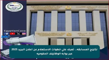 نتائج المسابقة.. تعرف على خطوات الاستعلام عن إعلان البريد 2025 عبر بوابة الوظائف الحكومية